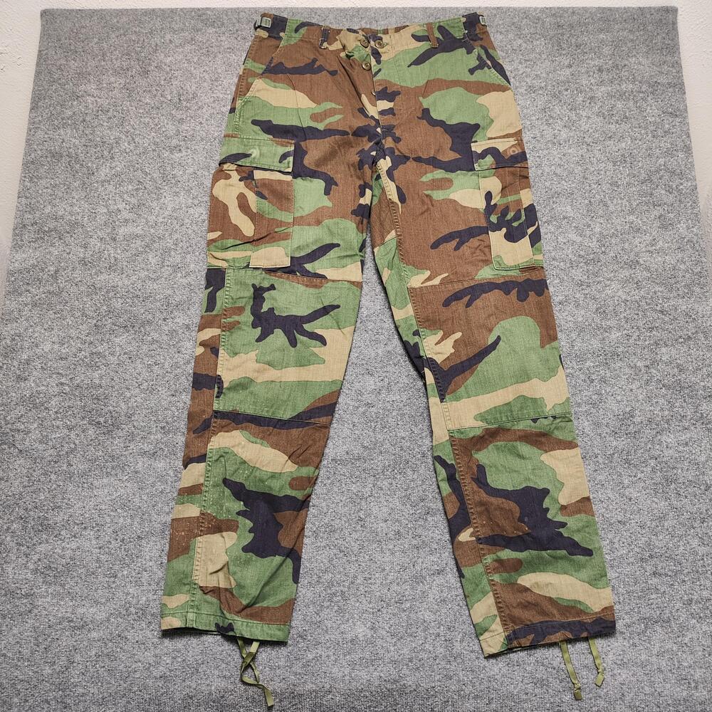 Vintage Propper Cargo Pants Mens 34x34 Green Woodland Camo Nylon Cotton Army